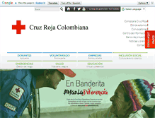 Tablet Screenshot of cruzrojacolombiana.org